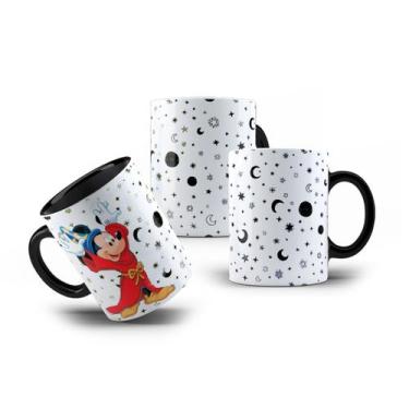 Imagem de Caneca Porcelana Mickey Mouse Mágico Sorcerer Chapéu de Mago - VilelaG