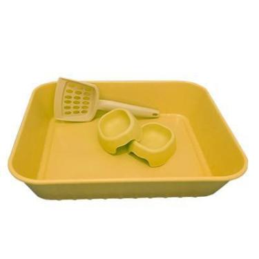 Imagem de Bandeja Higiênica Kit Happy Cat Amarela - Maxx