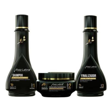 Imagem de Kit Mandioca Shampoo Máscara E Finalizador 250ml Raiz Latina Profissio