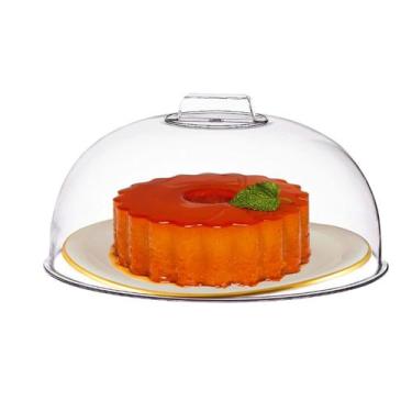 Imagem de Tampa Acrílico Transparente média Para Bolos e Tortas 28cm - TT
