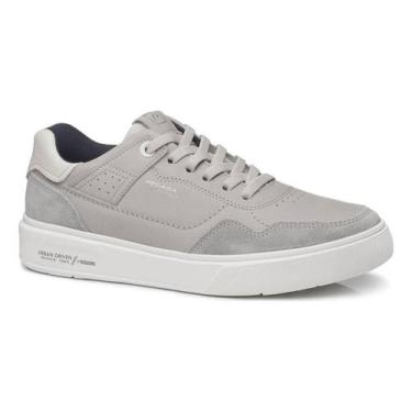 Imagem de Sapatênis Pegada Casual Couro Legitimo 111903-09 Masculino, Cinza, 41