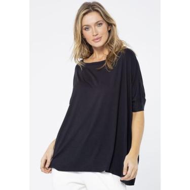 Imagem de Blusa Ampla Malha Morcego Preta - Amazonia Vital