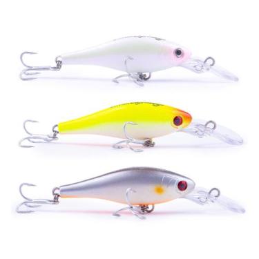 Imagem de Kit 3 Iscas Artificiais Pesca Meia Água Lucky Nelson Nakamura Mago 60 