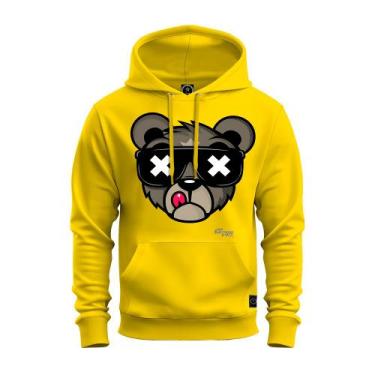 Imagem de Moletom Canguru Premium Unissex Estampado Urso Bolado - Suprass, P, Am