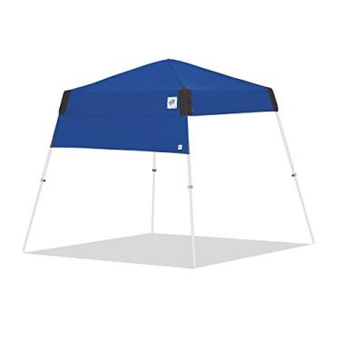 Imagem de E-Z UP Meia parede recreativa, dossel/abrigo não incluído, serve para cobertura angular de 3 m x 3 m, clipes de treliça e bolsa de armazenamento, azul royal