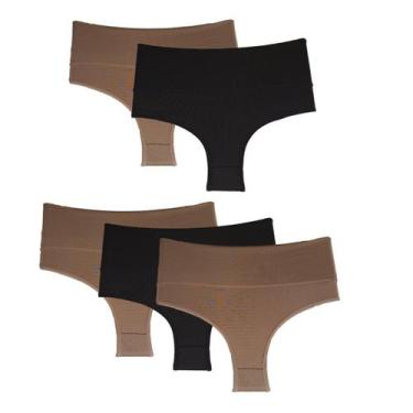 Imagem de Kit 5 Calcinhas Segunda Pele Moda Íntima Femina Lingerie - Luma Modas,