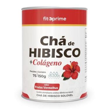 Imagem de Chá de Hibisco com Colágeno Sabor Frutas Vermelhas Pó 150g Fitoprime