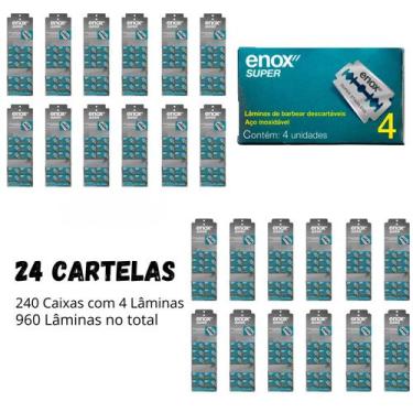 Imagem de Kit com 24 cx de laminas enox super duplo fio com 960 unid