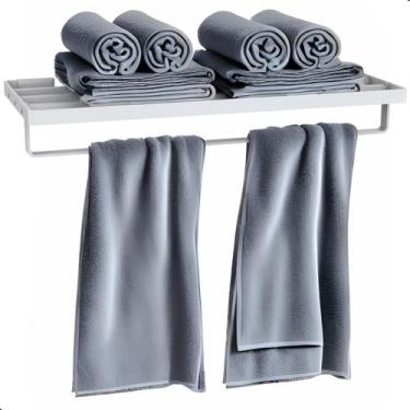 Imagem de Porta Toalhas De Banho Branco Toalheiro Hotel Duplo S.Empire - ShopFor