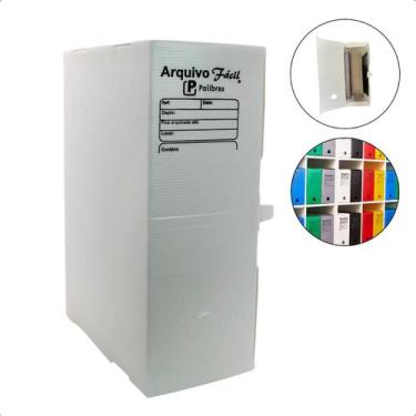 Imagem de Arquivo Morto Branco Polibras com Alta Durabilidade Kit Com 10 Unidade