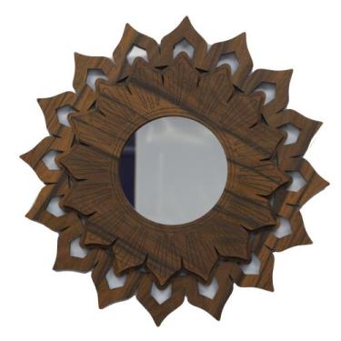 Imagem de Mandala Decorativa Ambiente Sala Quarto 65x65 38127 - CREATUS, marrom