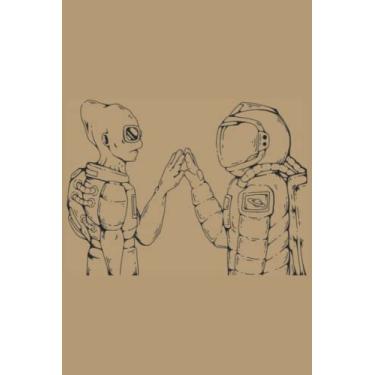 Imagem de Alien Notebook: Dust Brown Matte Finish Lined Journal, 120 Pages, 6 x 9, Gift For Thinkers, List Makers and Doers (Alien Journal)