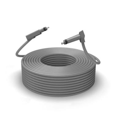 Imagem de CABO DE EXTENSÃO RECTANGULAR SATÉLITE V2 CABO DE SUBSTITUIÇÃO À Prova DE ÁGUA COM CAPS FINAIS CINZA PARA CONECTIVIDADE DE INTERNET MELHORADA