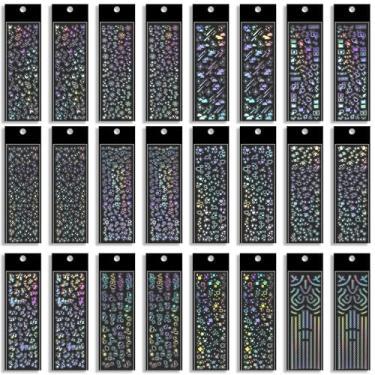 Imagem de 24Sheets Kpop Stickers Holographic, Glitter Korean Deco Stickers for Photocards, Self Adhesive Clear Laser Butterfly Star Bubbles Album Stickers, Cute Kpop Decals for Scrapbook DIY Decoration