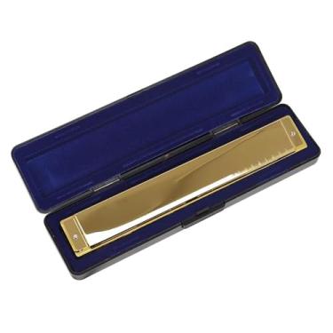 Imagem de Para Iniciantes harmônica 28 Buracos Gaita Polifonia Acento C Gaita Iniciantes Profissional Performce Gaita Instrumentos De Sopro(Gold)