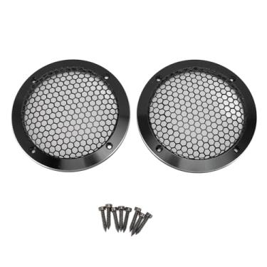 Imagem de Capa de Grades de Alto-falante, Protetor de Proteção de Subwoofer de Alto-falante de Carro, Grade de Alto-falante de Malha de Metal Redonda Tampa de Malha de Alto-falante 92mm