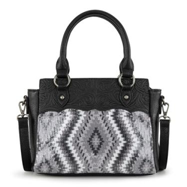 Imagem de Montana West Mini bolsa de mão com lantejoulas asteca floral, Preto