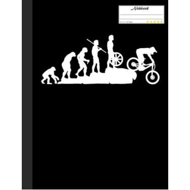Imagem de Funny Mountain Biking Notebook: Lined Notebook, Diary, Track, Log or Journal - Gift for Mountain Bikers, Cyclists, Bicycles Fans, Off-Road Cycling Lover - (8.5” x 11” 120 Pages)
