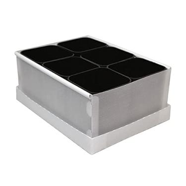 Imagem de Caixa Organizadora de Objetos com 6 Porta Objetos, Protêa, 2193.P.0004, Cristal, Preta