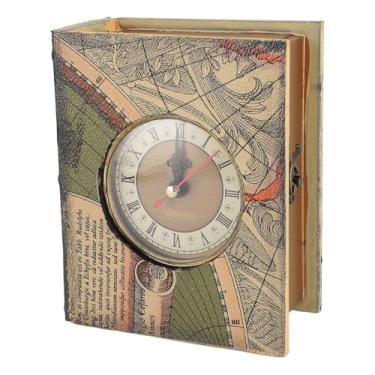 Imagem de Despertador de Livro, Caixa de Armazenamento de Madeira para Decoração de Casa, Relógio de Parede Com Cofre Oculto, Decoração Vintage, Relógio de Parede Oculto,Compartimento