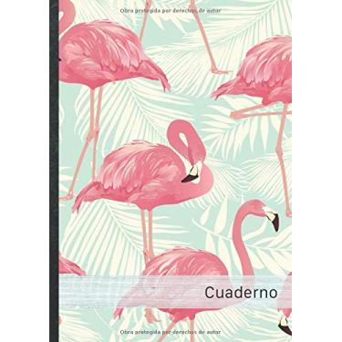 Imagem de Cuaderno: 120 páginas forradas • Bloc de Notas con tapa blanda • Libreta de notas DIN A4 • Papel Blanco • Diseño „103 Flamingos“