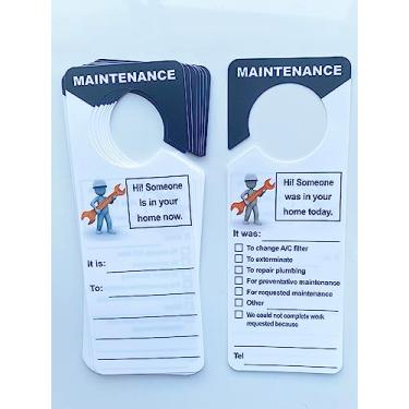 Imagem de 8,9 x 24,1 cm, 60 pacotes de etiquetas de suporte de porta para gerenciamento de propriedade, aluguel, apartamentos para porta, furo grande e design macio antibeliscar, placa de plástico