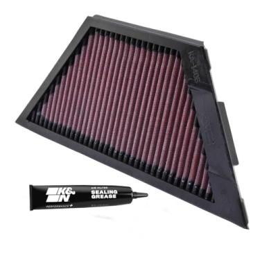Imagem de K&N Filtro de ar do motor: alto desempenho, premium, filtro de ar Powersport: Serve para KAWASAKI 2006-2016 (1400GTR, ZG1400 Concours ABS, ZX1400 Ninja ZX-14, ZZR1400, ZG1400 Concours) KA-1406