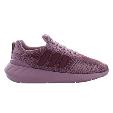 Imagem de adidas Tênis feminino Swift Run 22, Aim Mauve/Aim Mauve/Borgonha-rosa, 35