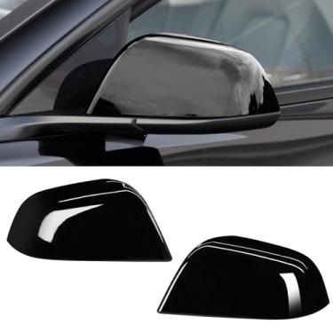 Imagem de Jaronx Compatível com tampas de espelho Tesla Model 3 substituição de espelho lateral 2017 2018 2019 2020 2021 2022 2023 2024, capa de espelho retrovisor esquerdo + direito, tampa de espelho lateral