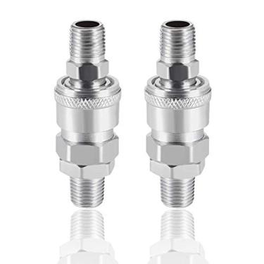 Imagem de NACX SM20 + PM20 Ferramenta pneumática lavadora de pressão fêmea acoplador de alto fluxo plugue G1/4 conexão rápida conjunto 2