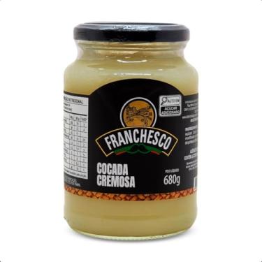 Imagem de Cocada Cremosa Branca Doce Coco Gourmet Artesanal Franchesco Pote Vidro, 680g - Feito em Minas Gerais