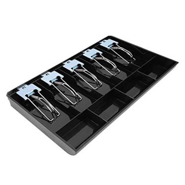 Imagem de Bandeja de Material ABS Com Clipe de Metal, Gaveta de Dinheiro, Caixa de Armazenamento de Moeda de Cinco Compartimentos, Design de Carteira Elegante, Ideal para Supermercados,