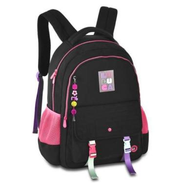 Imagem de Mochila de Costas Juvenil em Nylon OFICIAL LULUCA LU24601 - Clio, Pret