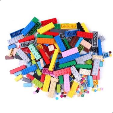 Imagem de Brinquedo Educativo Blocos de Montar 100 Peças Brinquedo Didatico Infantil Linha Premium M5 Armarinhos