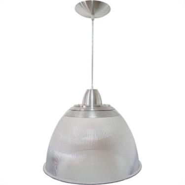 Imagem de Luminaria Prismatica Bezelux 22'' Com Pendente Escovado Reforcado E40 