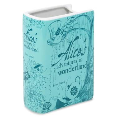 Imagem de Steel Mill & Co Vaso decorativo original em forma de livro, vasos de cerâmica para decoração de casa, linda decoração de estante, vaso exclusivo para amantes de livros (pequeno - Alice Adventures in