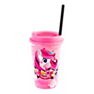 Imagem de Copo Infantil Com Tampa E Canudo - 700ml - CDI Plastic, Unicórnio
