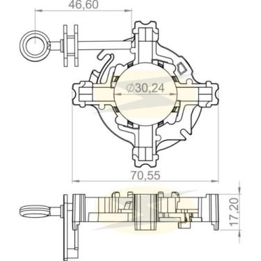 Imagem de Porta escova do motor de partida Fiat Siena 1998 a 2021 - UNIFAP