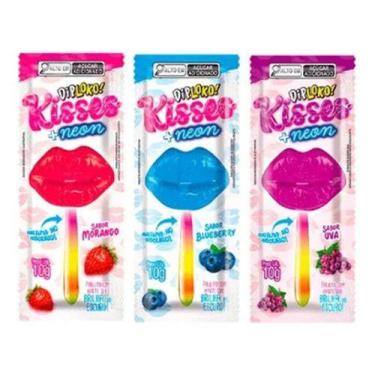 Imagem de Pirulito Dip Loko Kisses + Neon 30un De 10g Brilha No Escuro