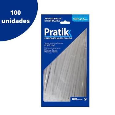 Imagem de Cinta Plástica Abraçadeira Pratik Nylon Diversos Tamanhos 100 unidades