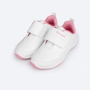 Imagem de Tênis Escolar Infantil Pampili Honey Calce Fácil Branco-Feminino