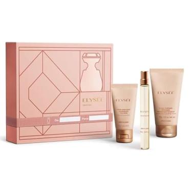 Imagem de Kit Presente Elysée: Eau de Parfum 10ml + Creme Acetinado Corporal 75g + Creme Acetinado para Mãos 30g