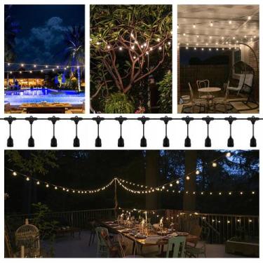 Imagem de Varal de Luz de 10m com 10 Soquetes E27 Iluminação Encantadora 61177 -