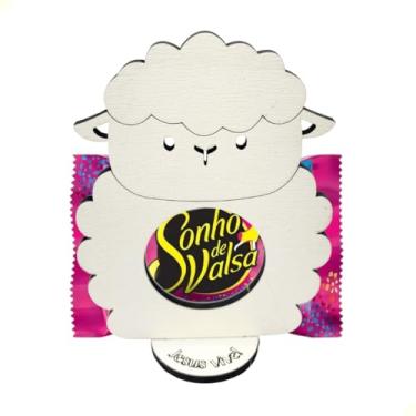 Imagem de Kit 50 Porta Bombom Páscoa Ovelha Mdf Branco Lembrancinha