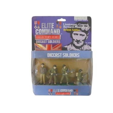Imagem de OPO 10 - Set of 4 Elite Command Montgomery British Soldiers WW2 1/32 60mm Figures - 34162