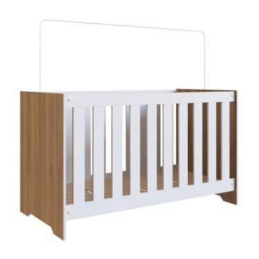 Imagem de Berço Multifuncional Aconchego Branco e Nogal