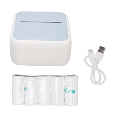 Imagem de Impressora Térmica Portátil, Máquina de Impressão de Bolso BT Com 5 Rolos de Papel para Etiqueta, Código de Barras,