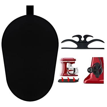 Imagem de Sliding Mat for Kitchenaid Mixer, Mover Slider Mat Pad for 5-8 Qt Bowl Lift Stand Mixer, Kitchen Appliance Slider Mat Compatible with Professional 600 Stand Mixer with Black Cord Organizer