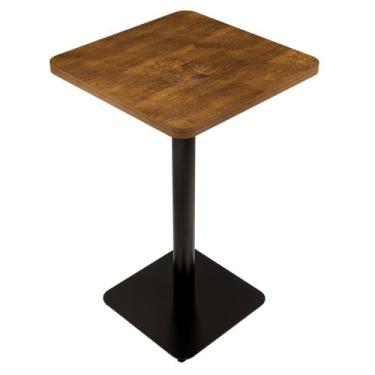 Imagem de Mesa Bistrô Alta Quadrada - Metalon Preto - Casa Decor Lis