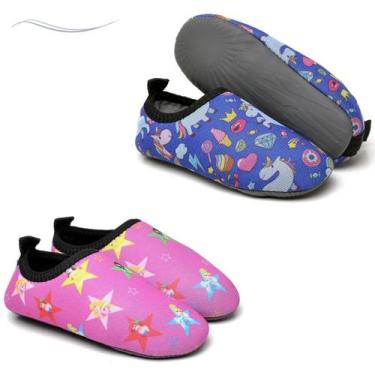 Imagem de Kit 2 Sapatilhas Infantis Nautica Personagens Unissex Tenis Areia Agua